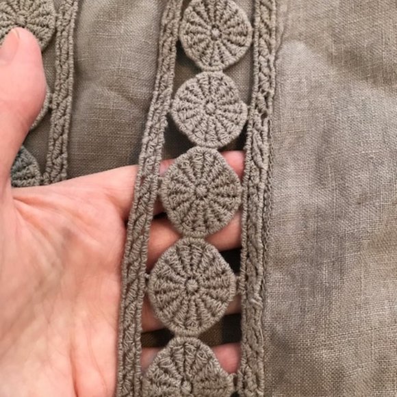 Taupe Linen Jacket Made in Italy ~ size L to XL - Picture 5 of 11